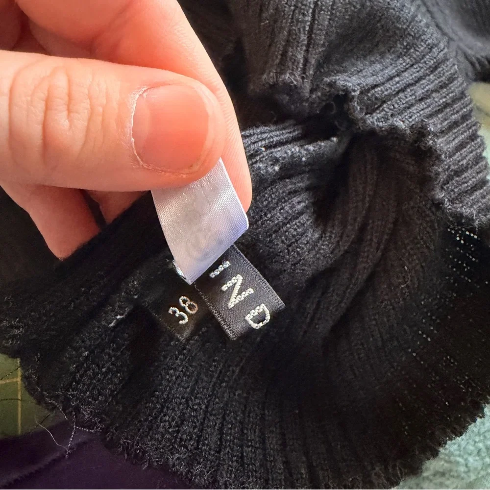 Black Ribbed Turtleneck Sweater - Picture 6 of 6